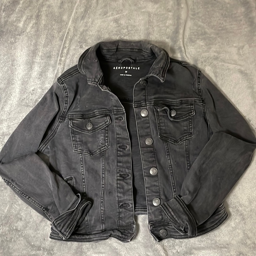 Black Aeropostale jean jacket